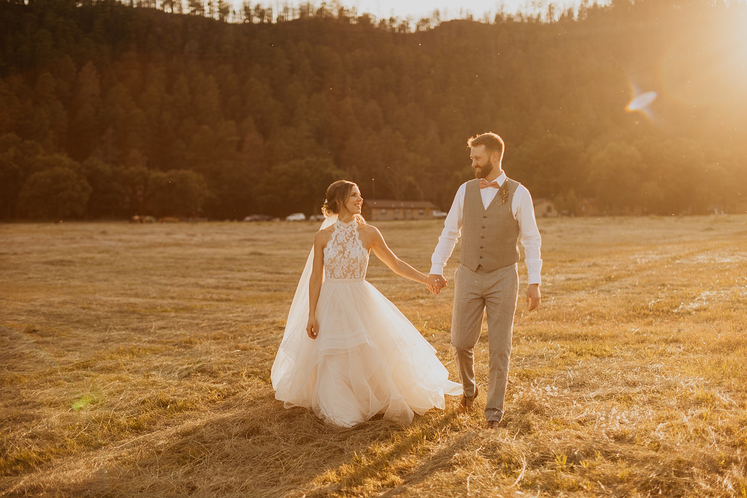 Bride and Groom Portrait | Sunset Picture | Custer State Park | Cassie Madden Photography