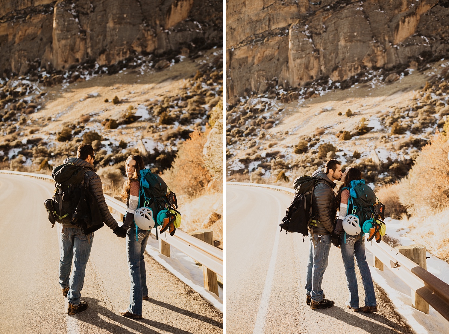 Wyoming Engagement Session | Rock Climbing | Unique Engagement Photos | Epic Engagement Pictures | Cassie Madden Photography