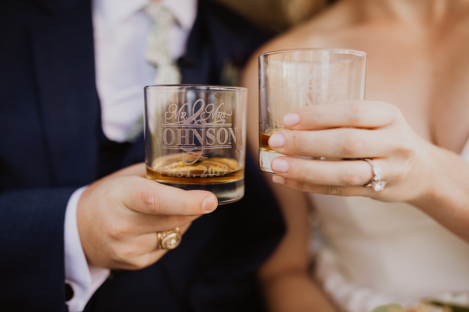 Colorado Wedding | Specialty Cigars | Bride and Groom Glasses | Cassie Madden Photography
