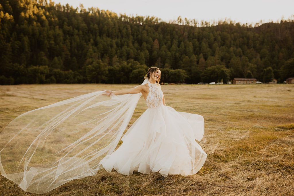 Emma & Grace Tulle Ballgown | Black Hills Wedding Portraits | Sunset Bridal Pictures | Cassie Madden Photography