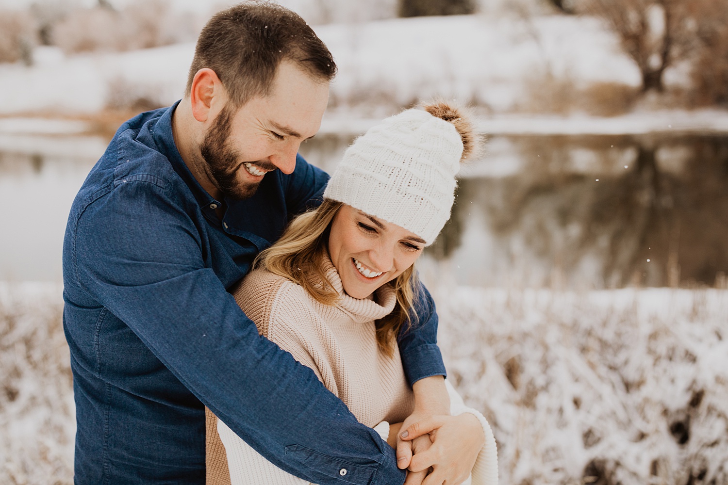Snow Engagement Photos | Winter Engagement Outfits | Colorado Winter Engagement Photos | Engagement Photos with Kids | Cassie Madden Photography