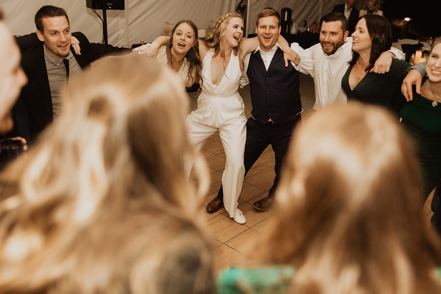 Colorado Wedding | Bridal Jumpsuit | Wedding Dance Pictures | Cassie Madden Photography 