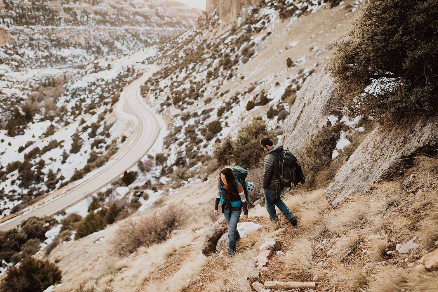 Wyoming Engagement Session | Rock Climbing | Unique Engagement Photos | Cassie Madden Photography